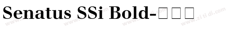 Senatus SSi Bold字体转换
